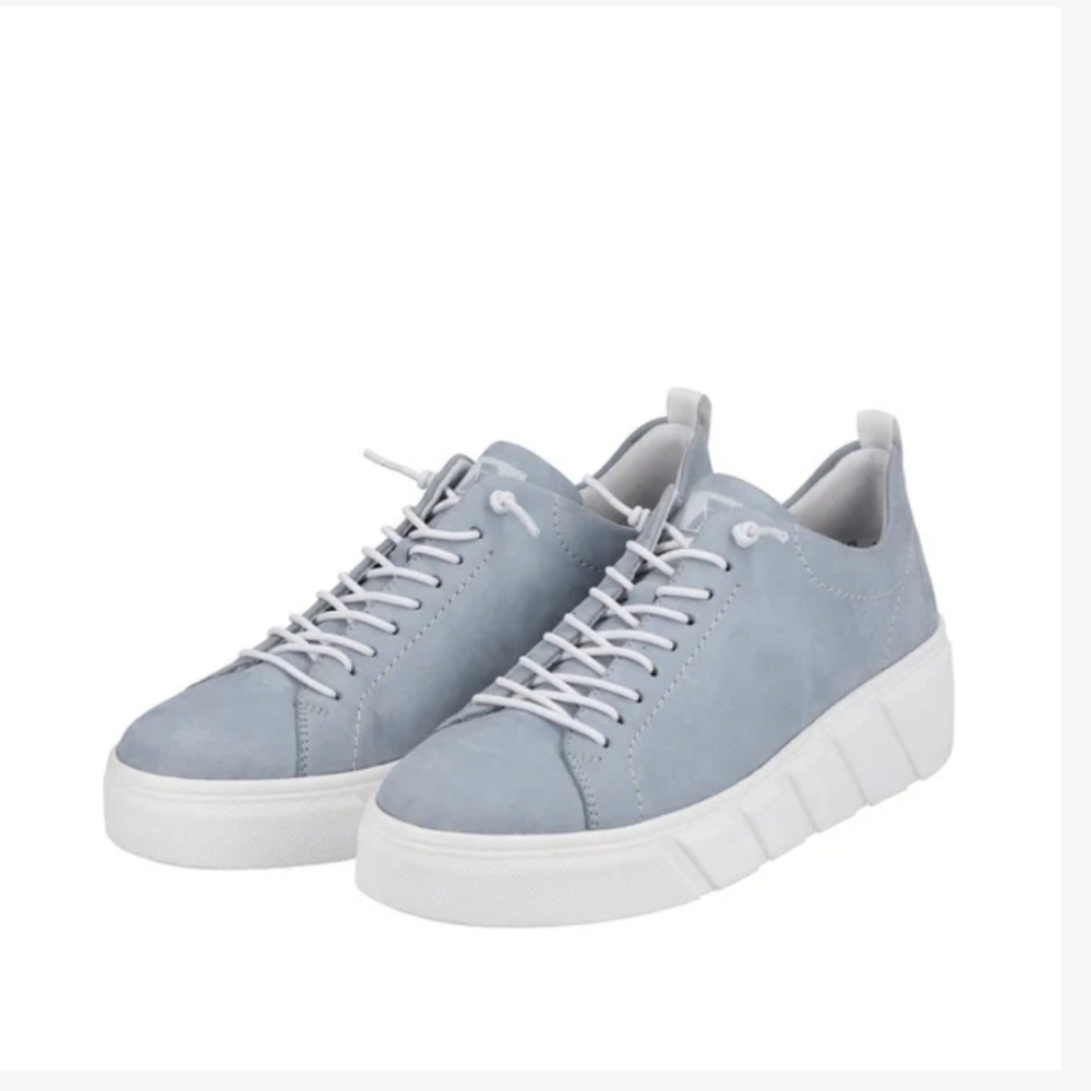 Rieker* Evolution* Nubuck Leather* Platform Sneakers* Blue* EU40/US9
